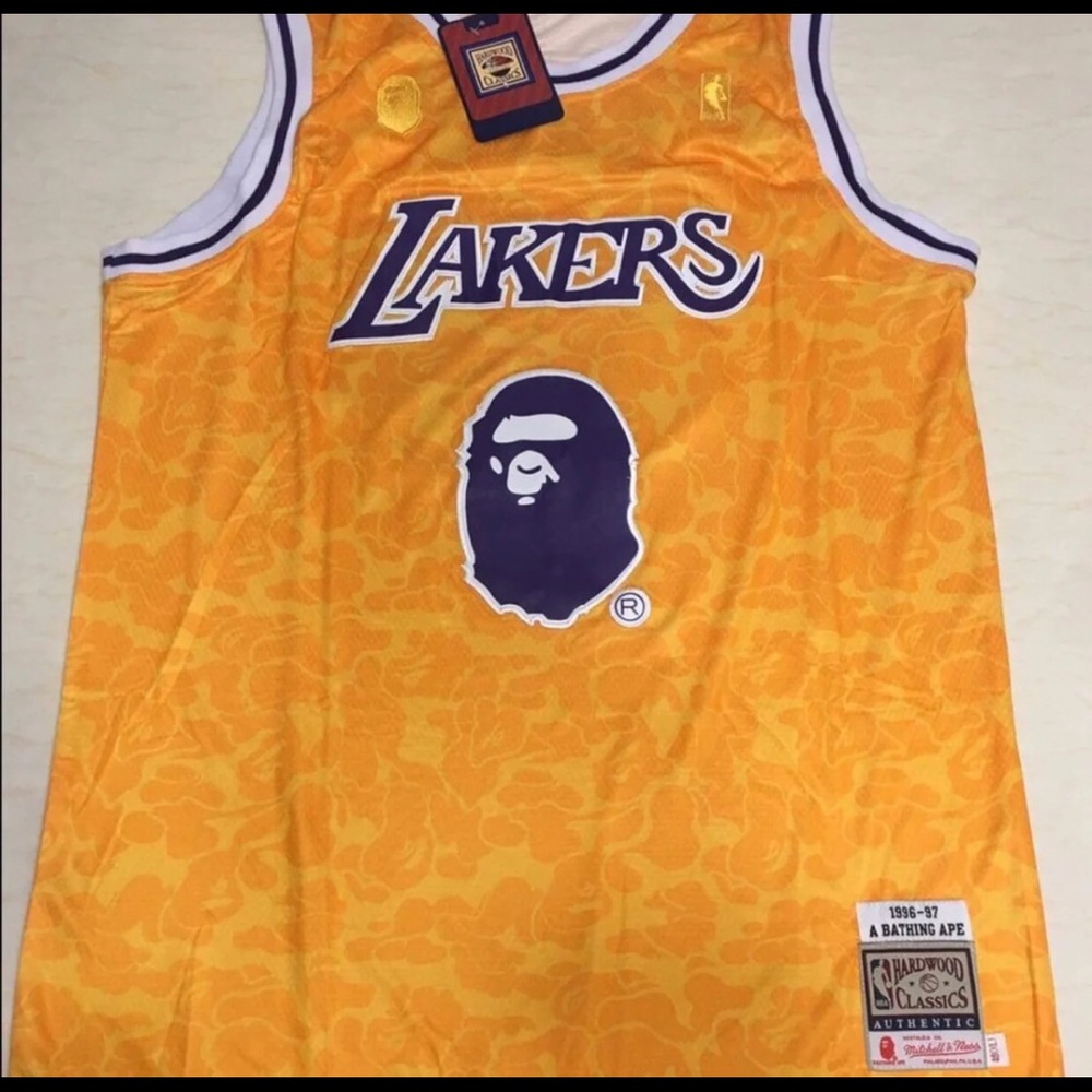 🔥Lakers X Bape 93 Fully Stitched Jersey🔥 - Picture 2 of 3